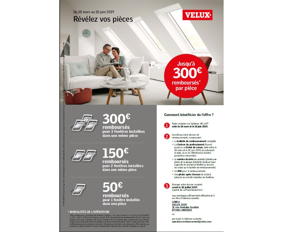 Opération remboursement Velux